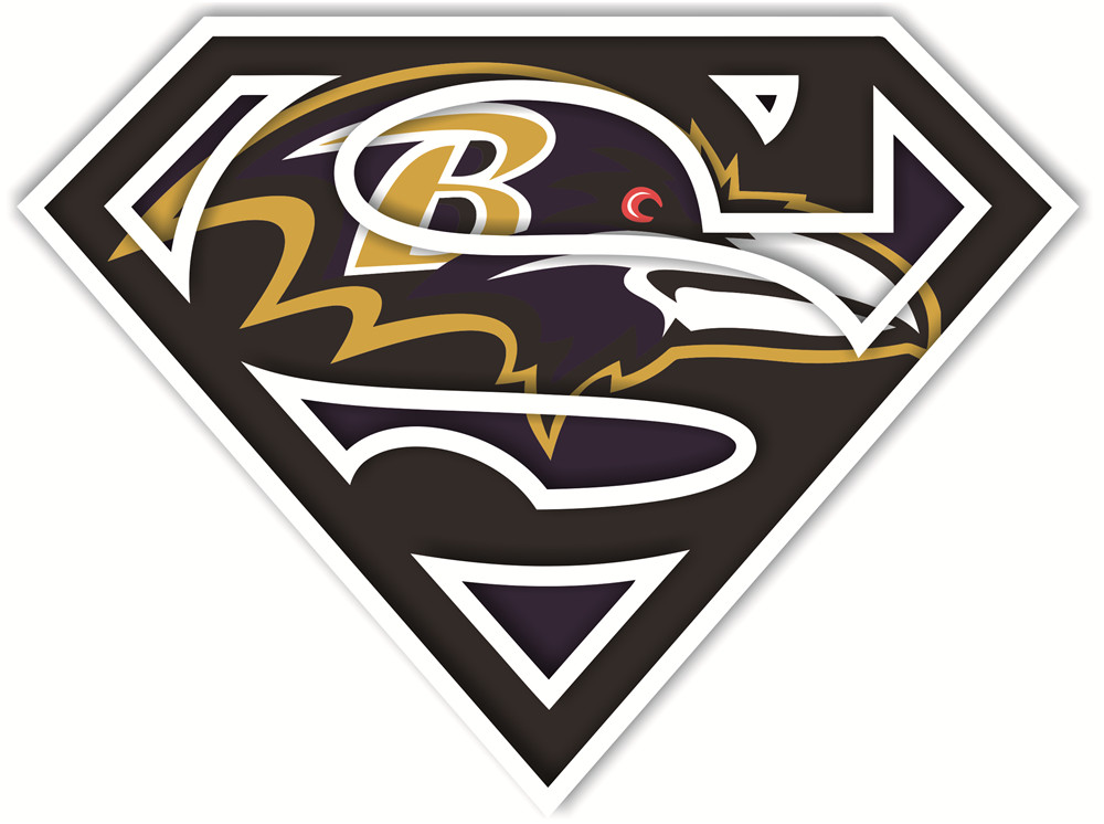Baltimore Ravens superman logos iron on heat transfer